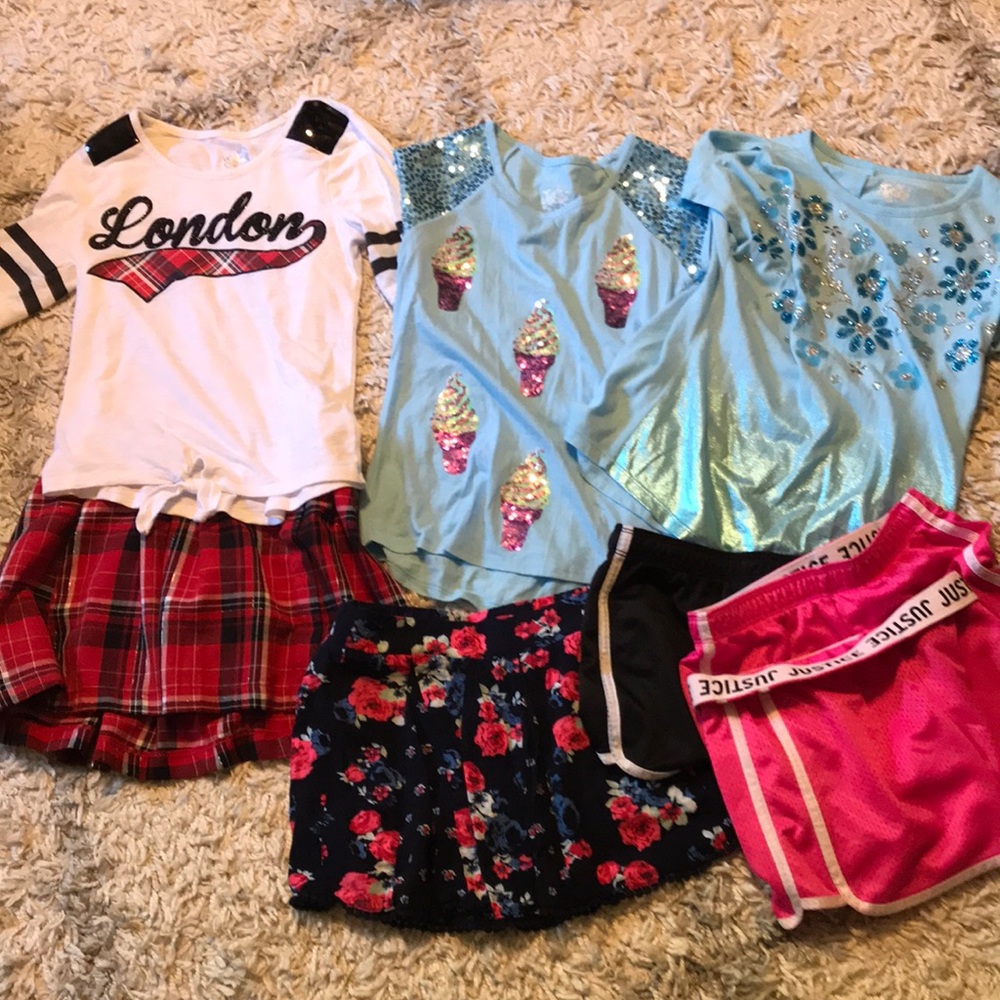 Justice size 10 summer lot